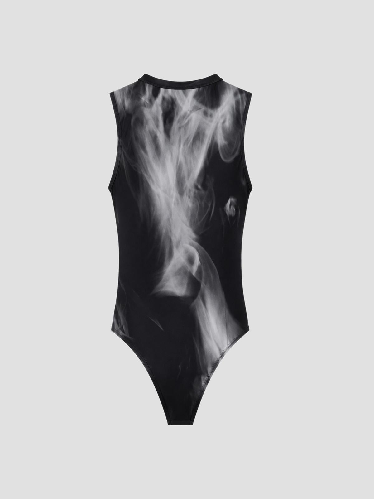 Tank top body printed smoking women"