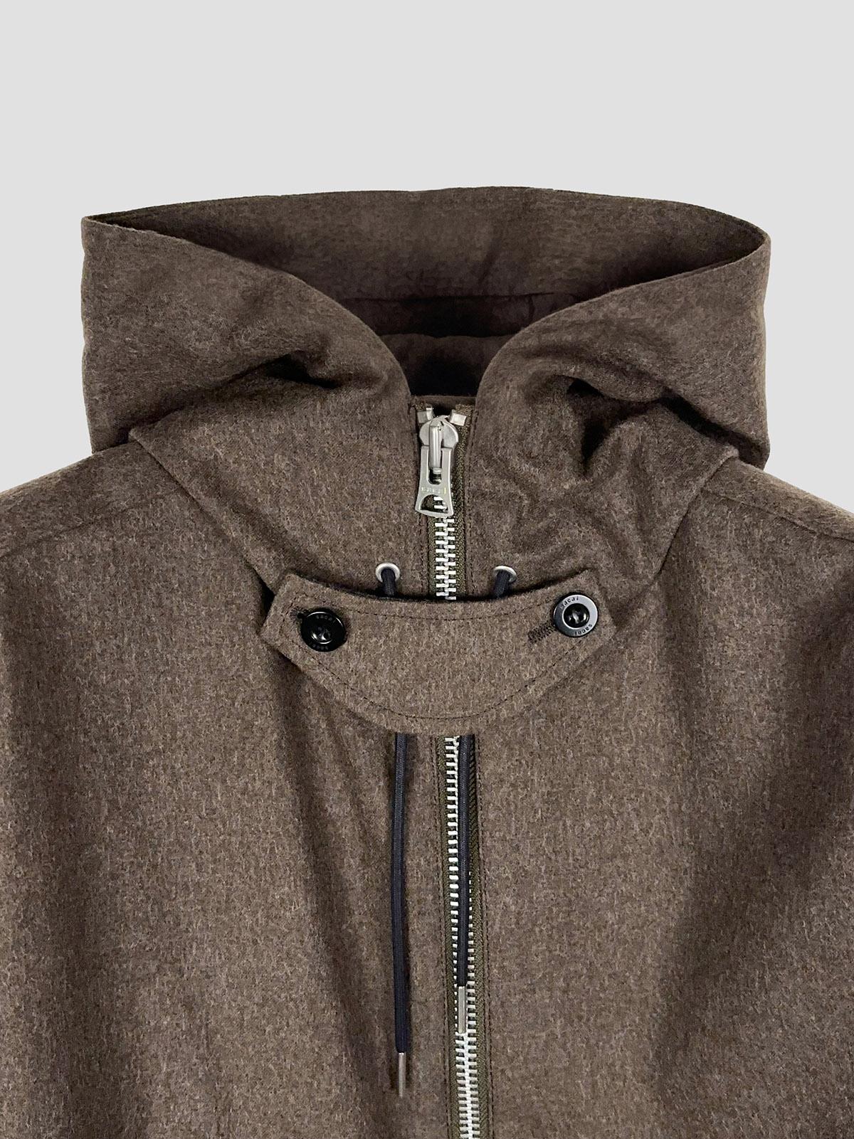 Wool flannel hoodie
