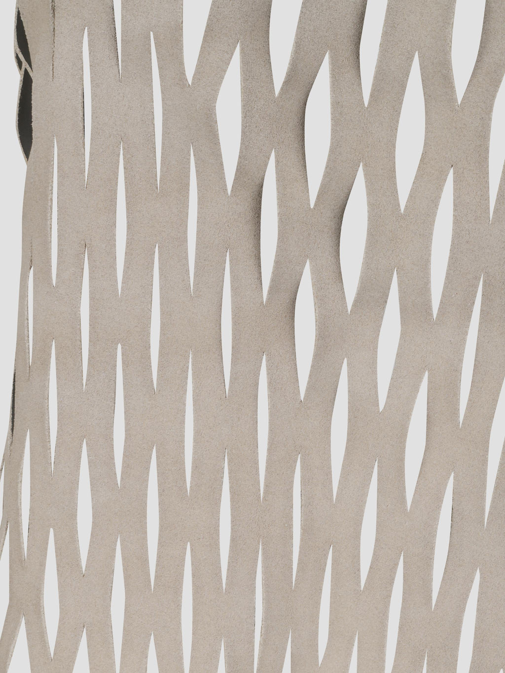 Cut apron laser-cut suede top