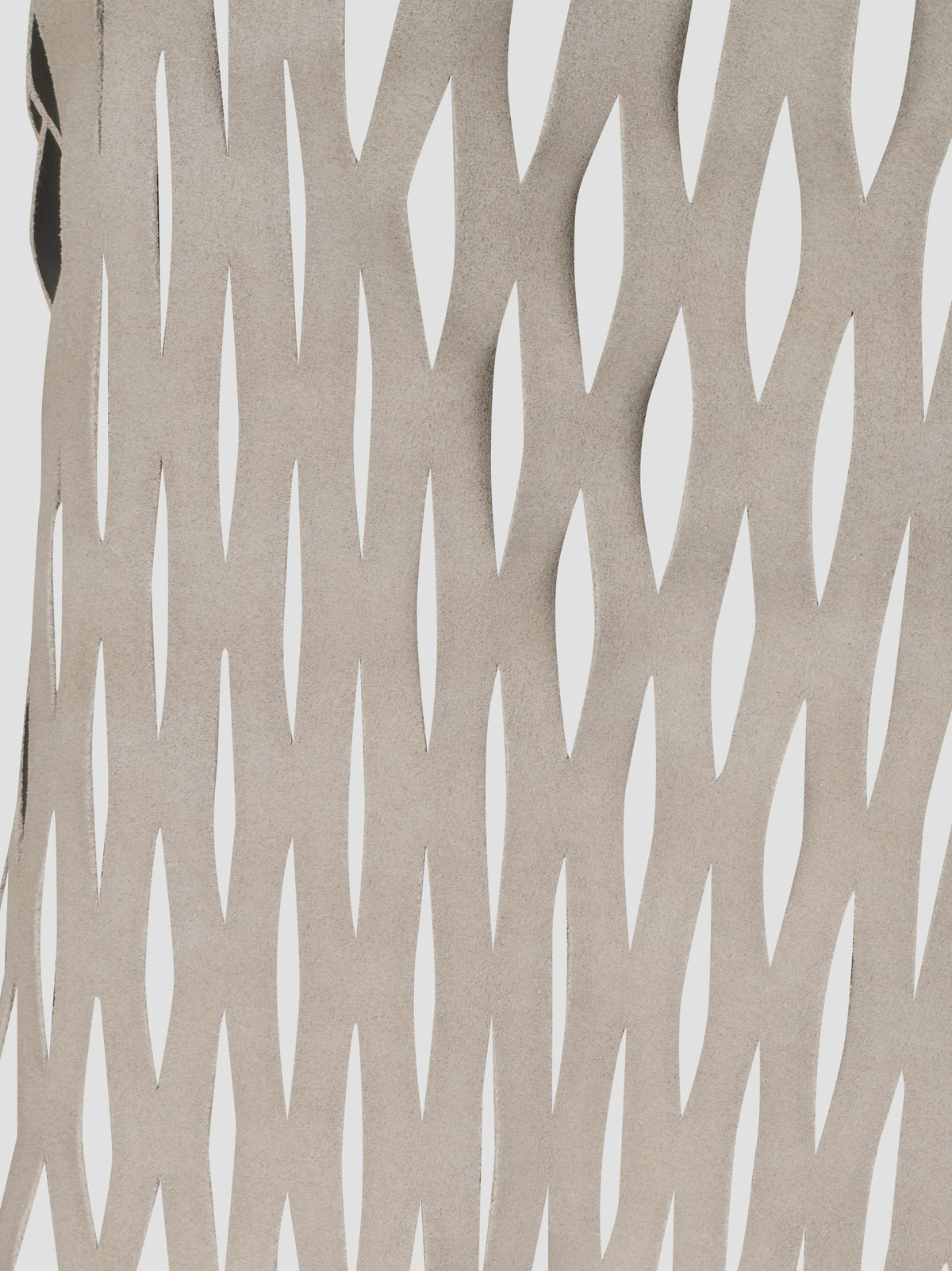 Cut apron laser-cut suede top