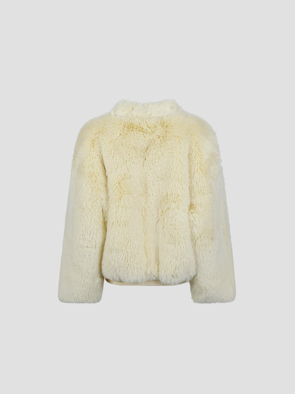 Senna collarless faux-fur jacket