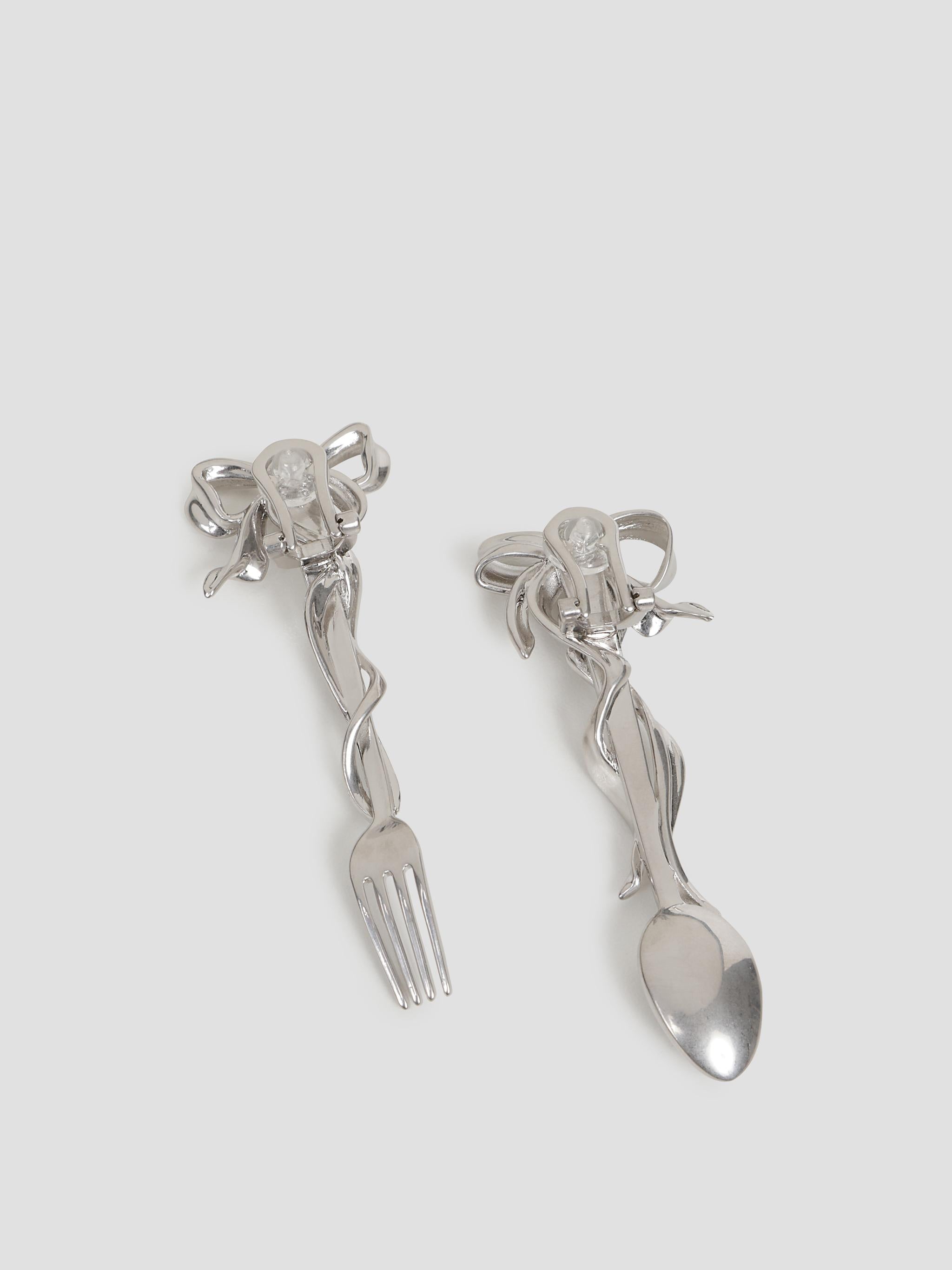 8 cm cutlery clip earrings