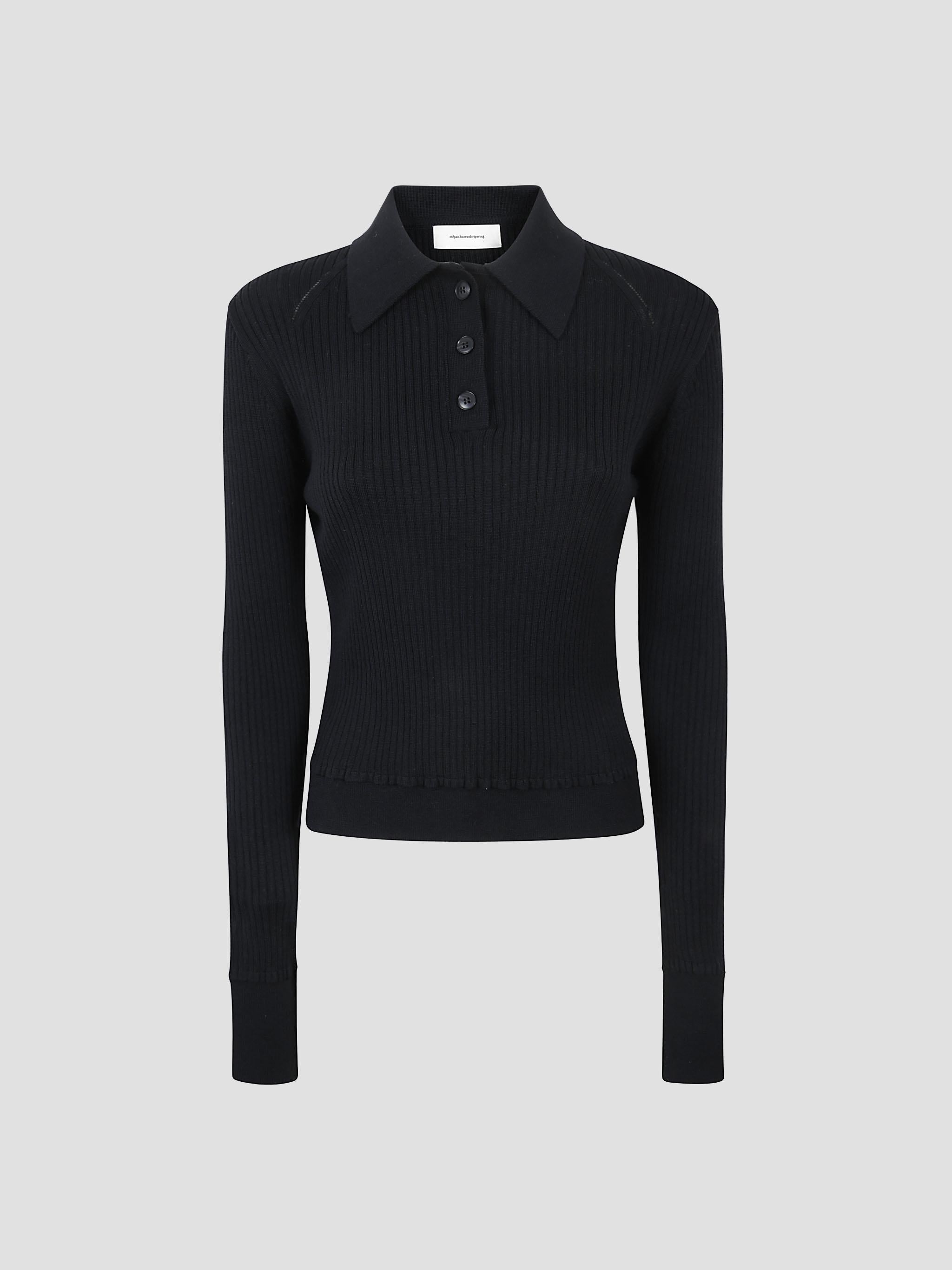 Partial placket polo