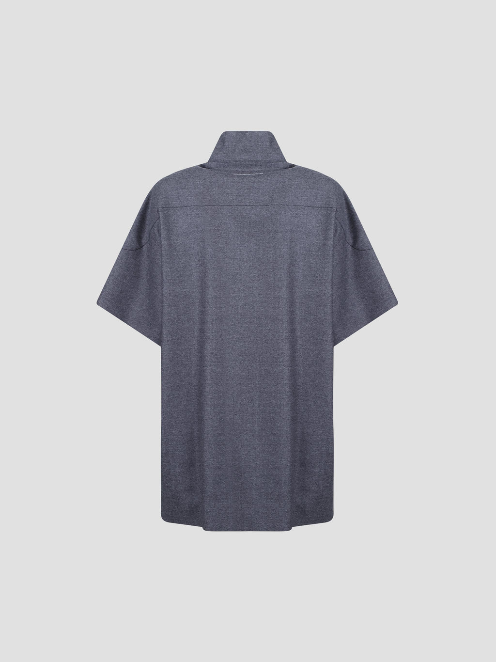 Zip-neck wool mini dress