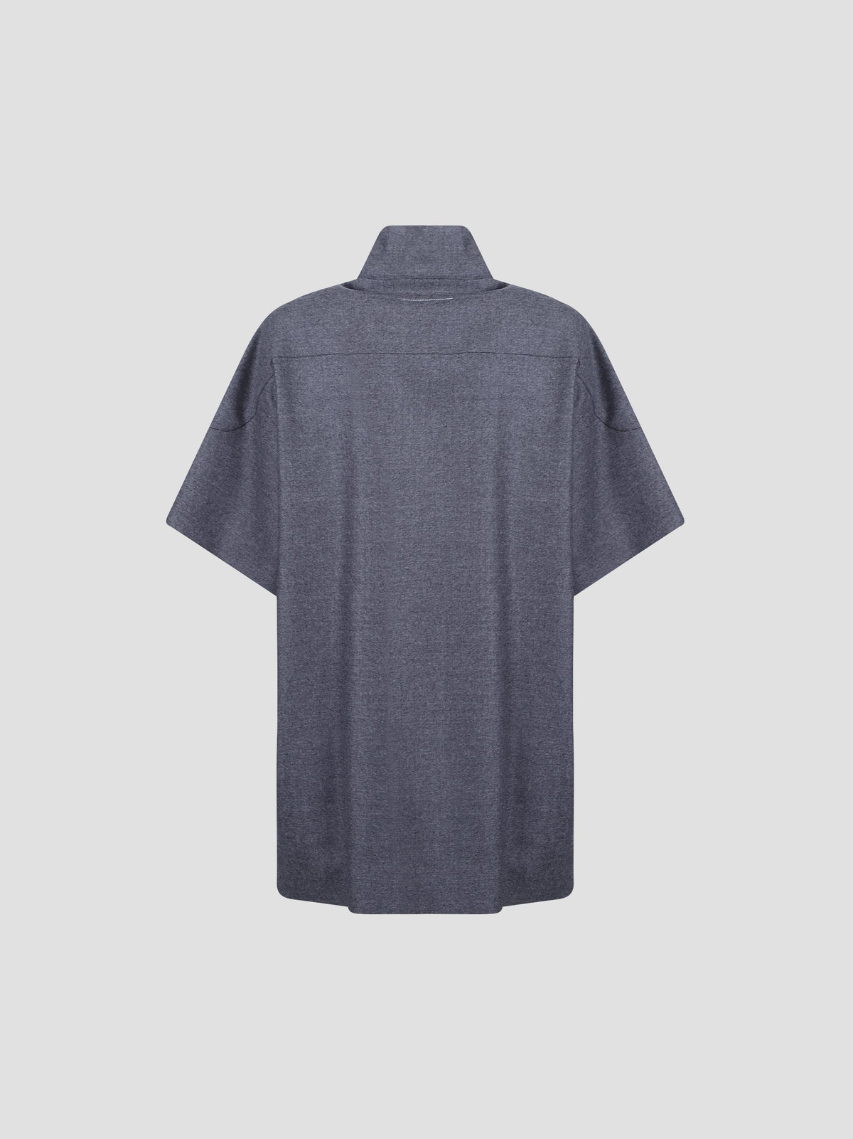 Zip-neck wool mini dress