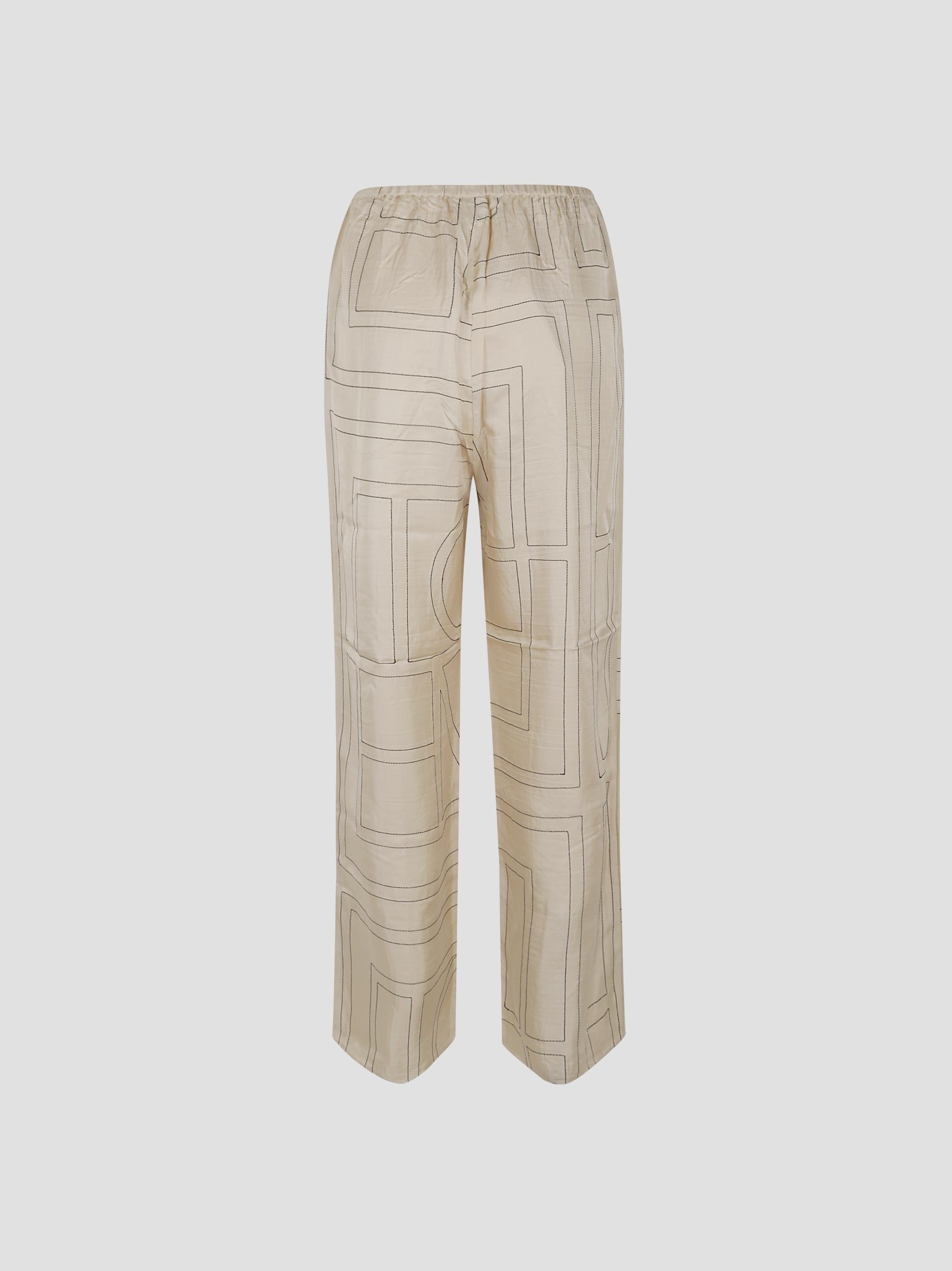Monogram silk pj bottoms