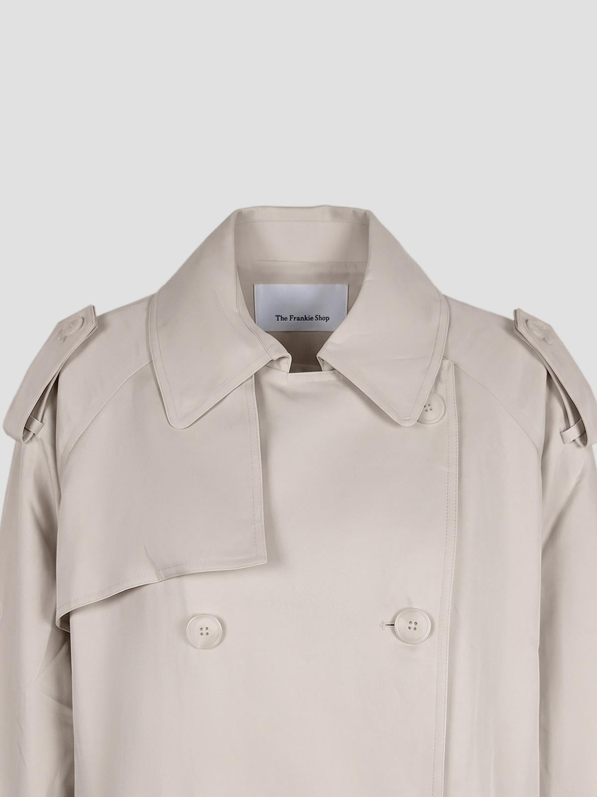 Veyron fluid twill trench coat