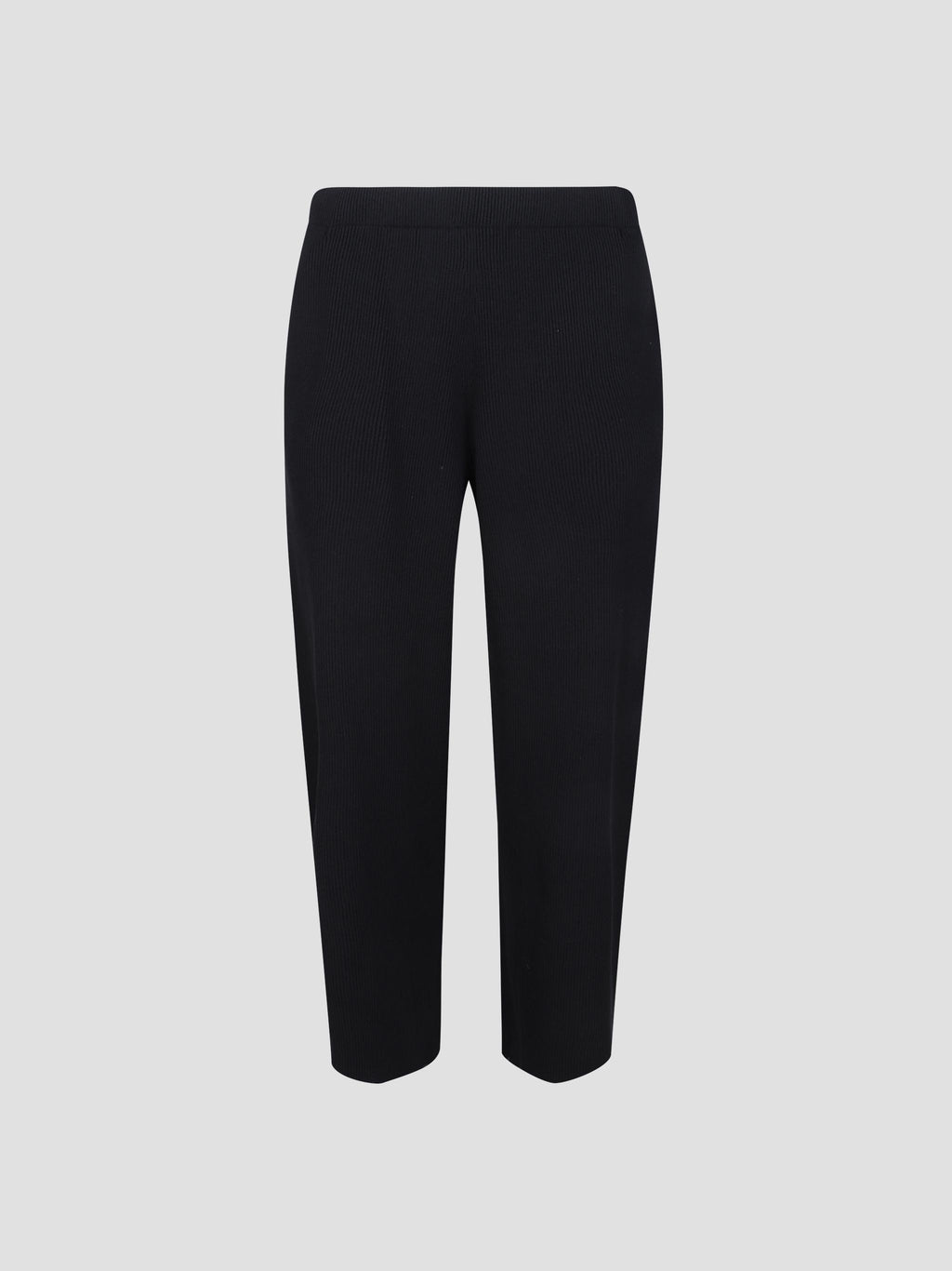 Basic knit pleated trousers