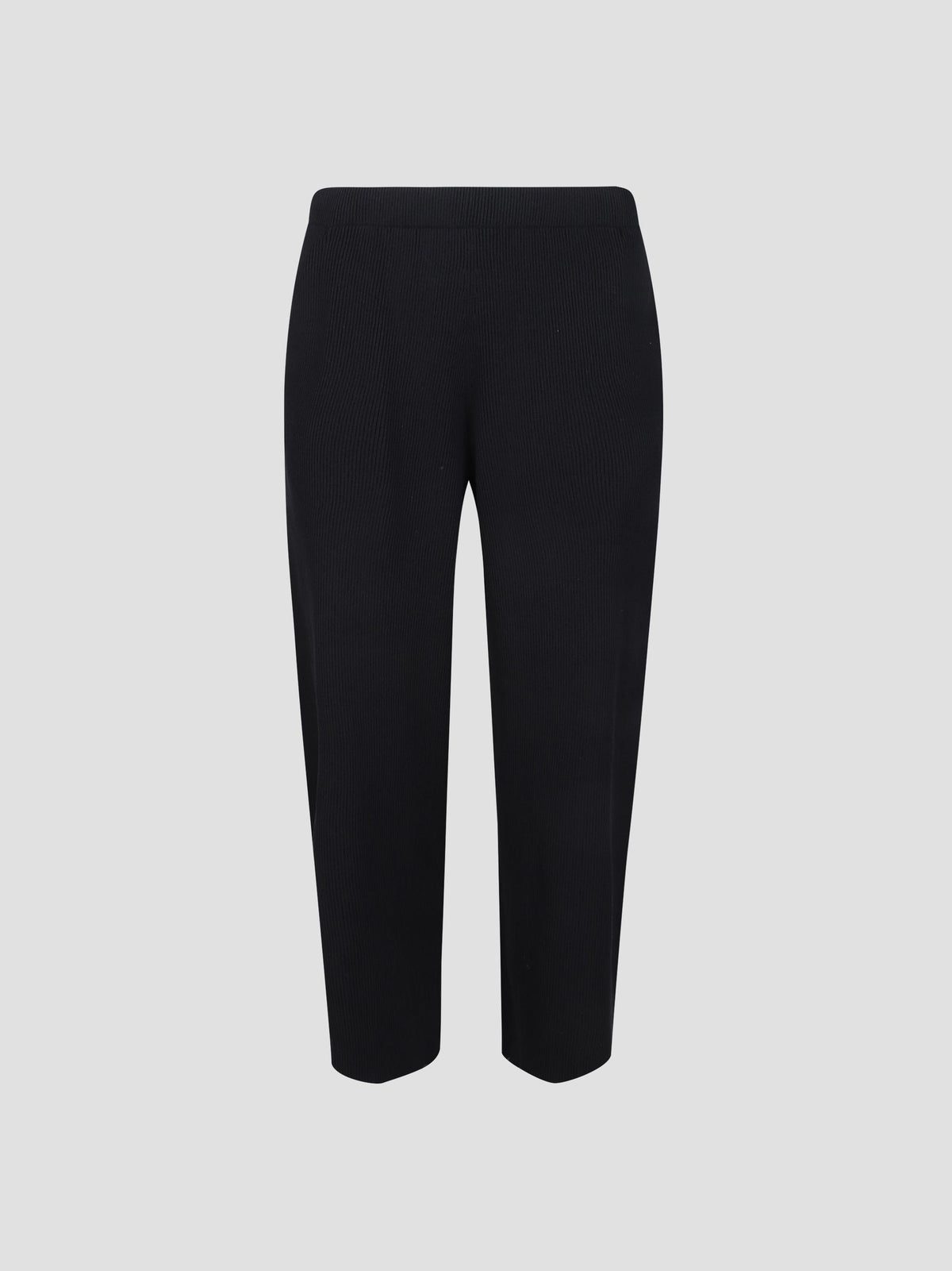 Basic knit pleated trousers