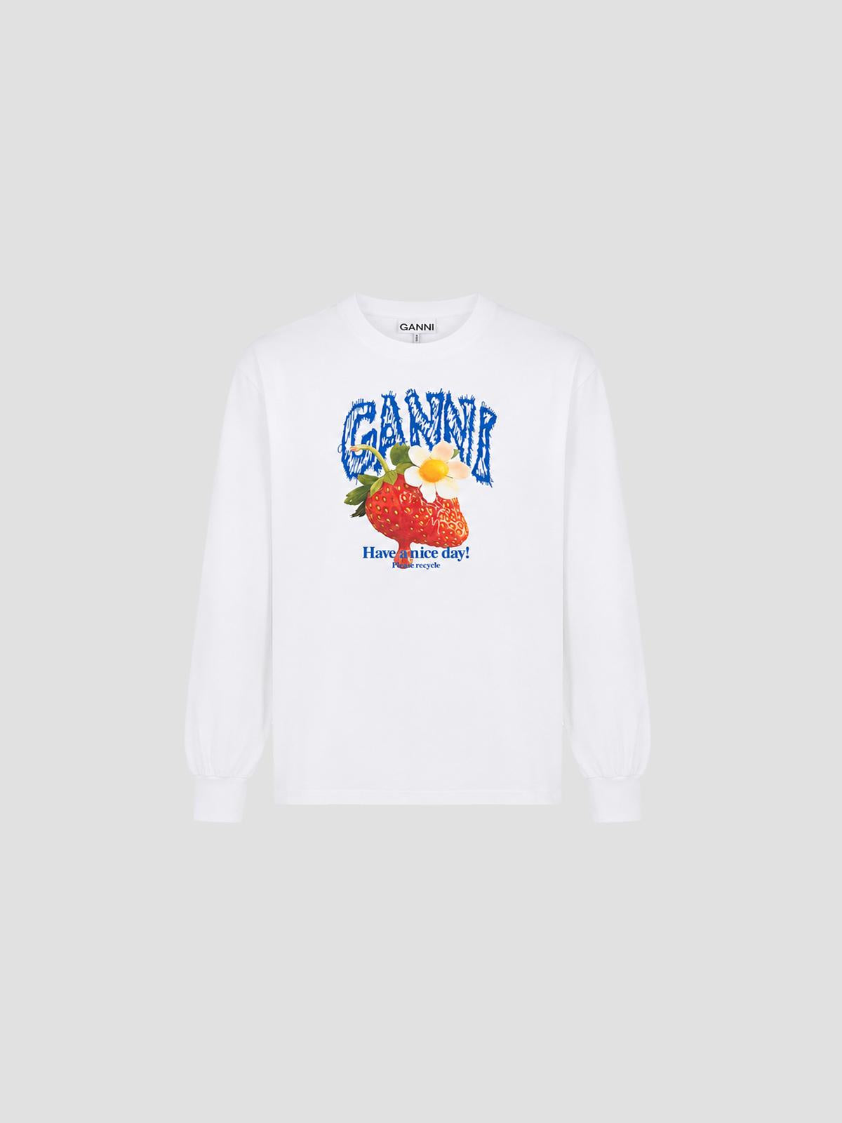 Basic cotton jersey longsleeve strawberry