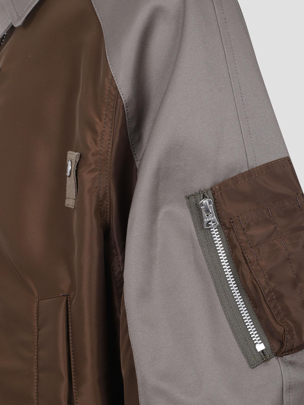 Cotton chino x nylon twill blouson