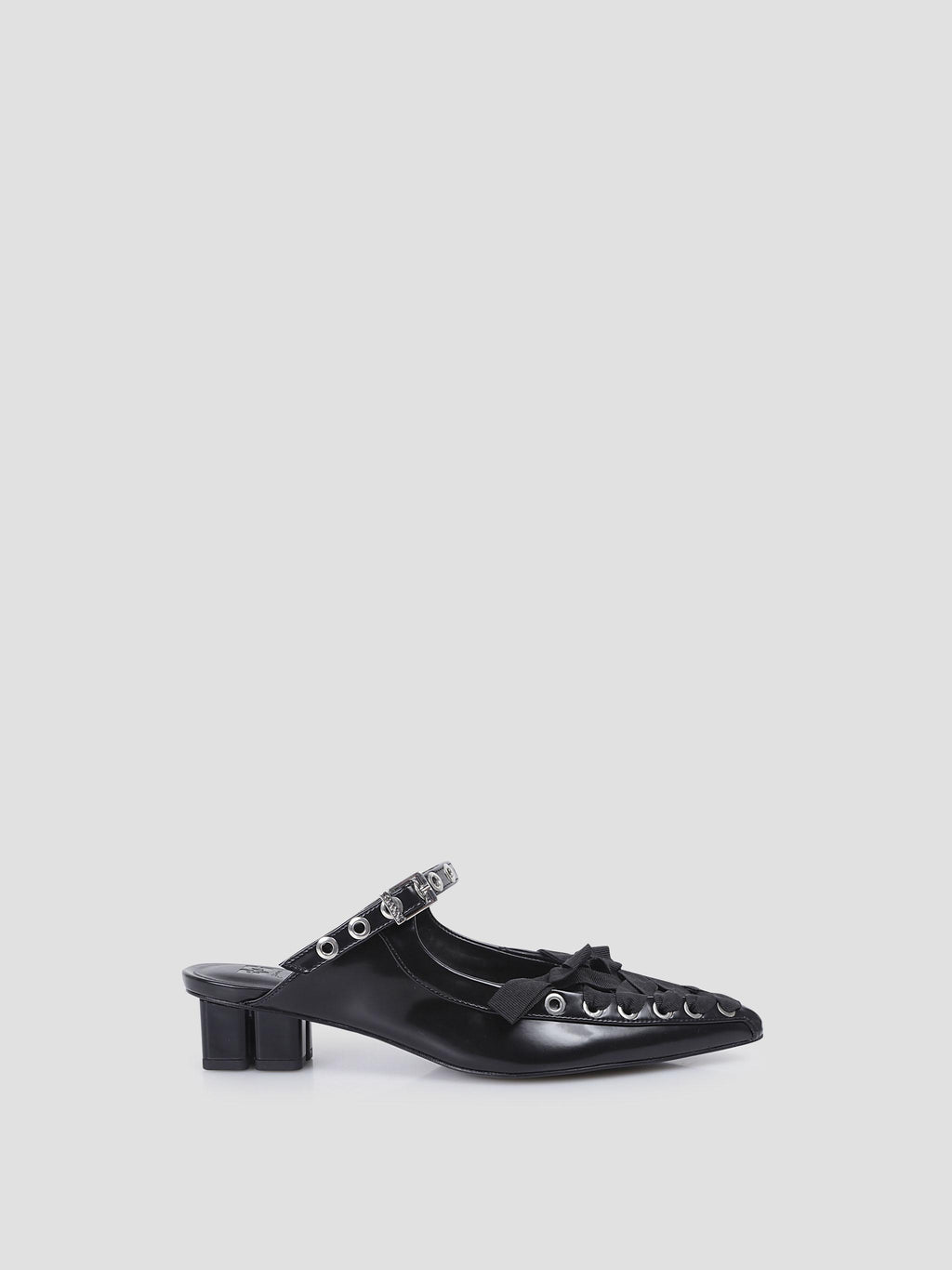 Eyelets lace up mule box oleatex