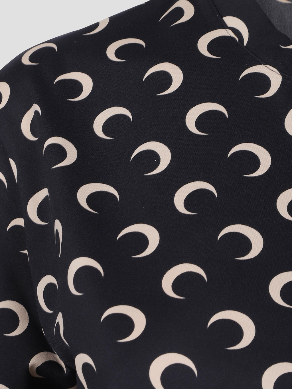 Moon printed crew-neck jersey top