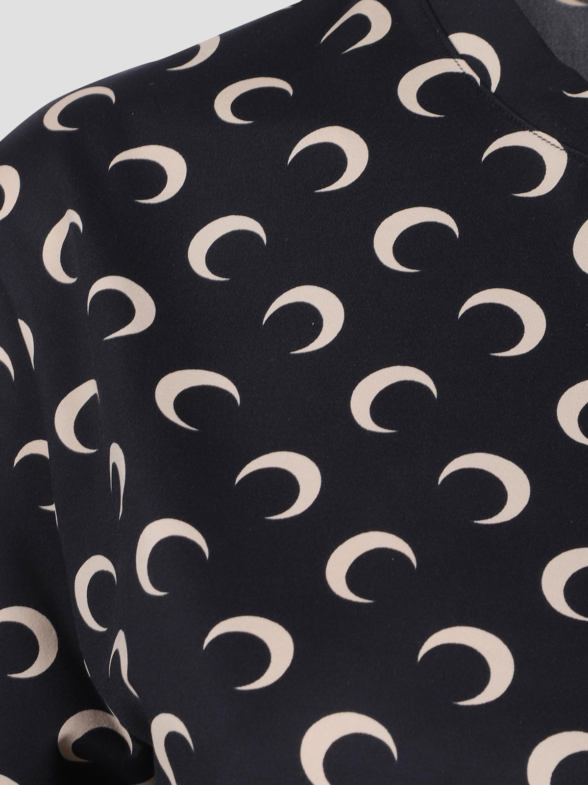 Moon printed crew-neck jersey top