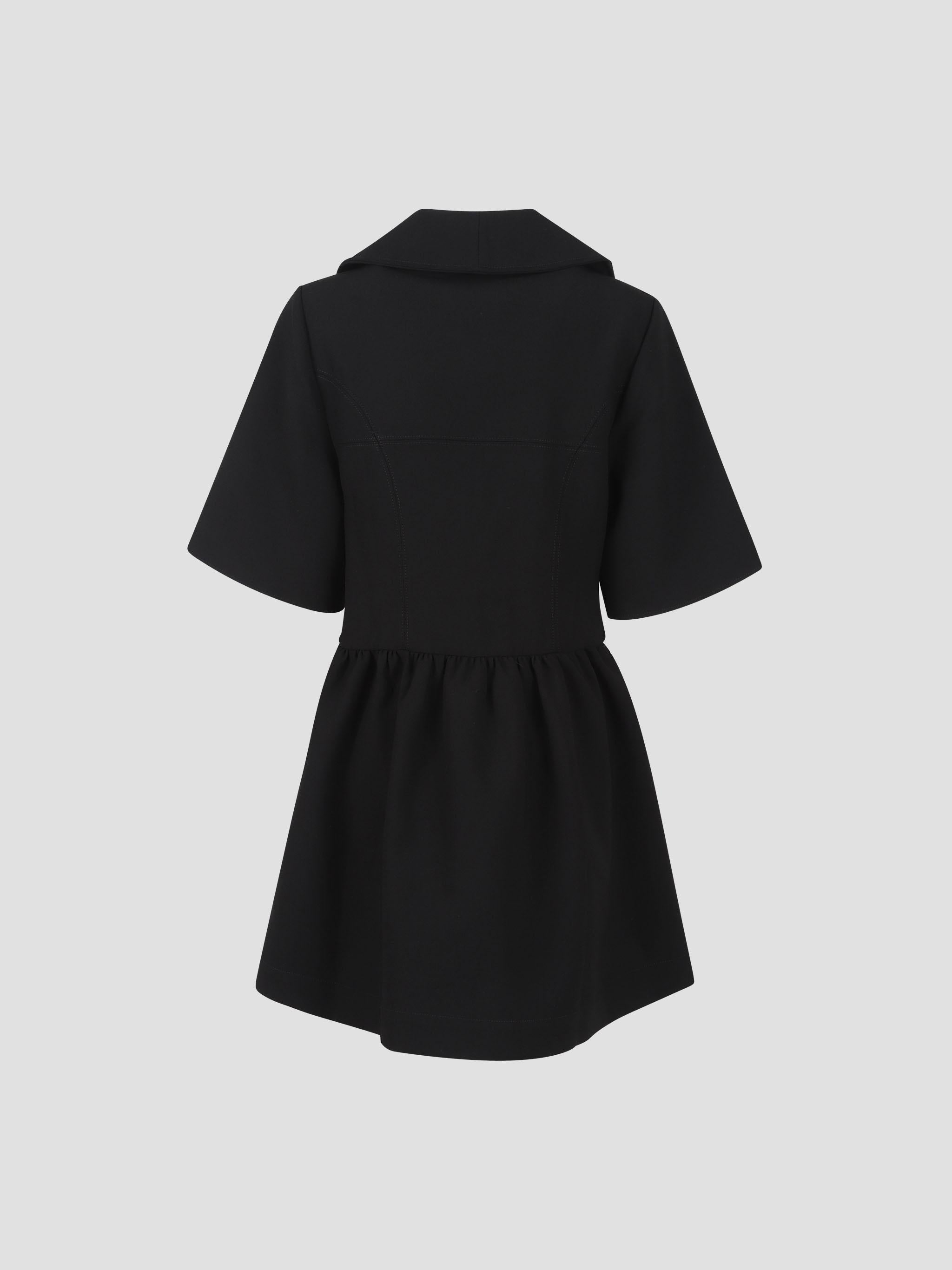 Bonded crepe mini dress