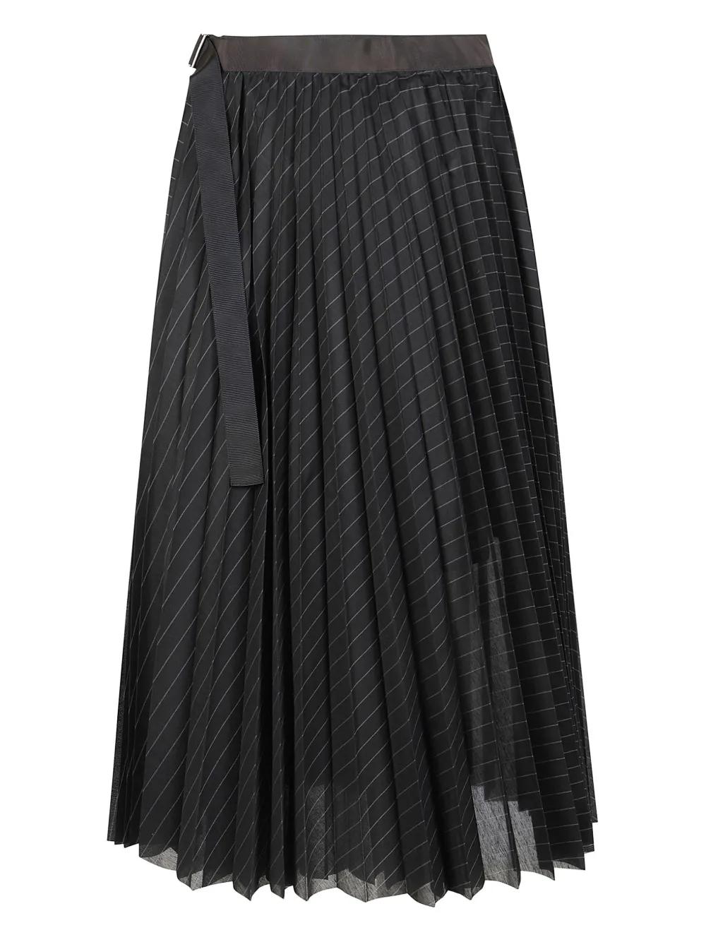 Stripe doeskin skirt