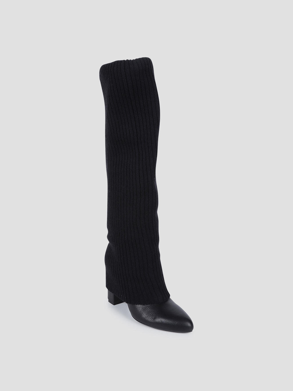 Leather boots with black socks