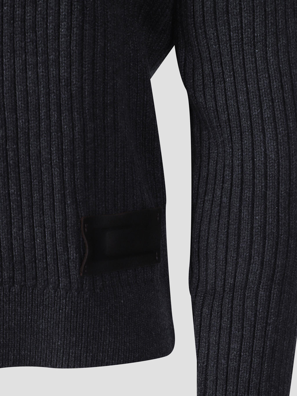 Ash cotton-knit bomber