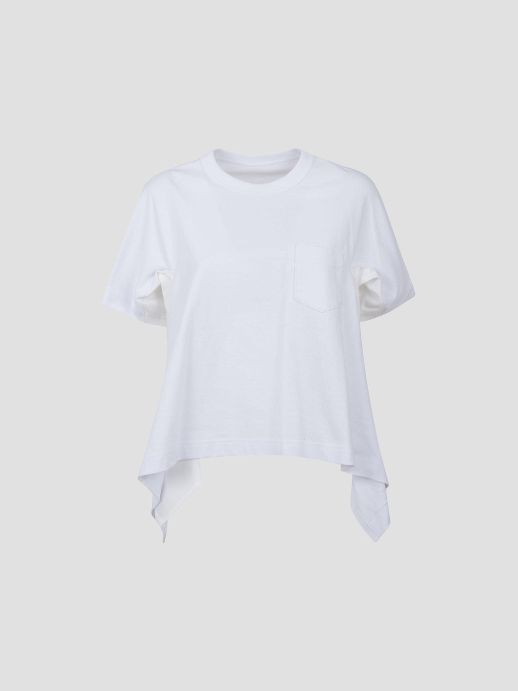 Light weight denim x cotton jersey t-shirt