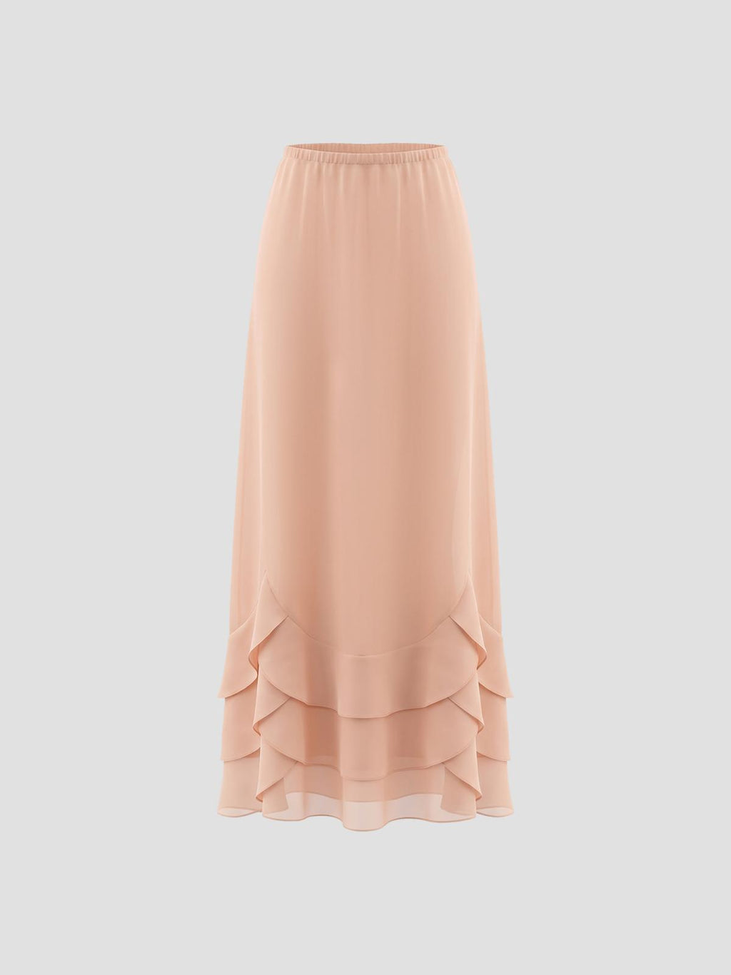 Tiered scalloped hem skirt
