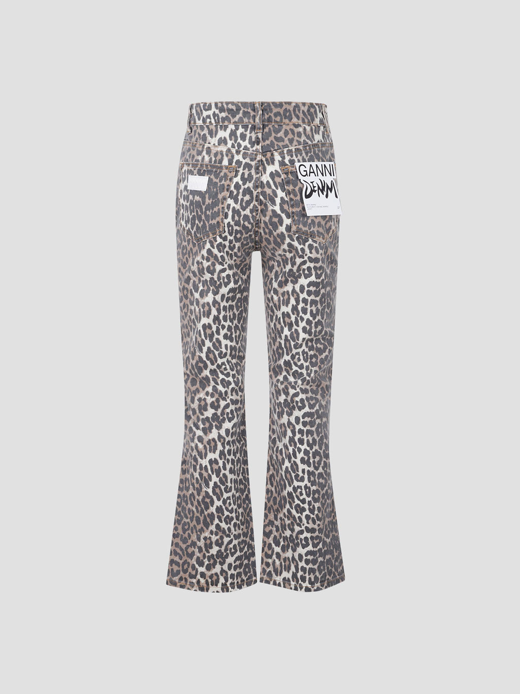 Print denim betzy cropped  pants