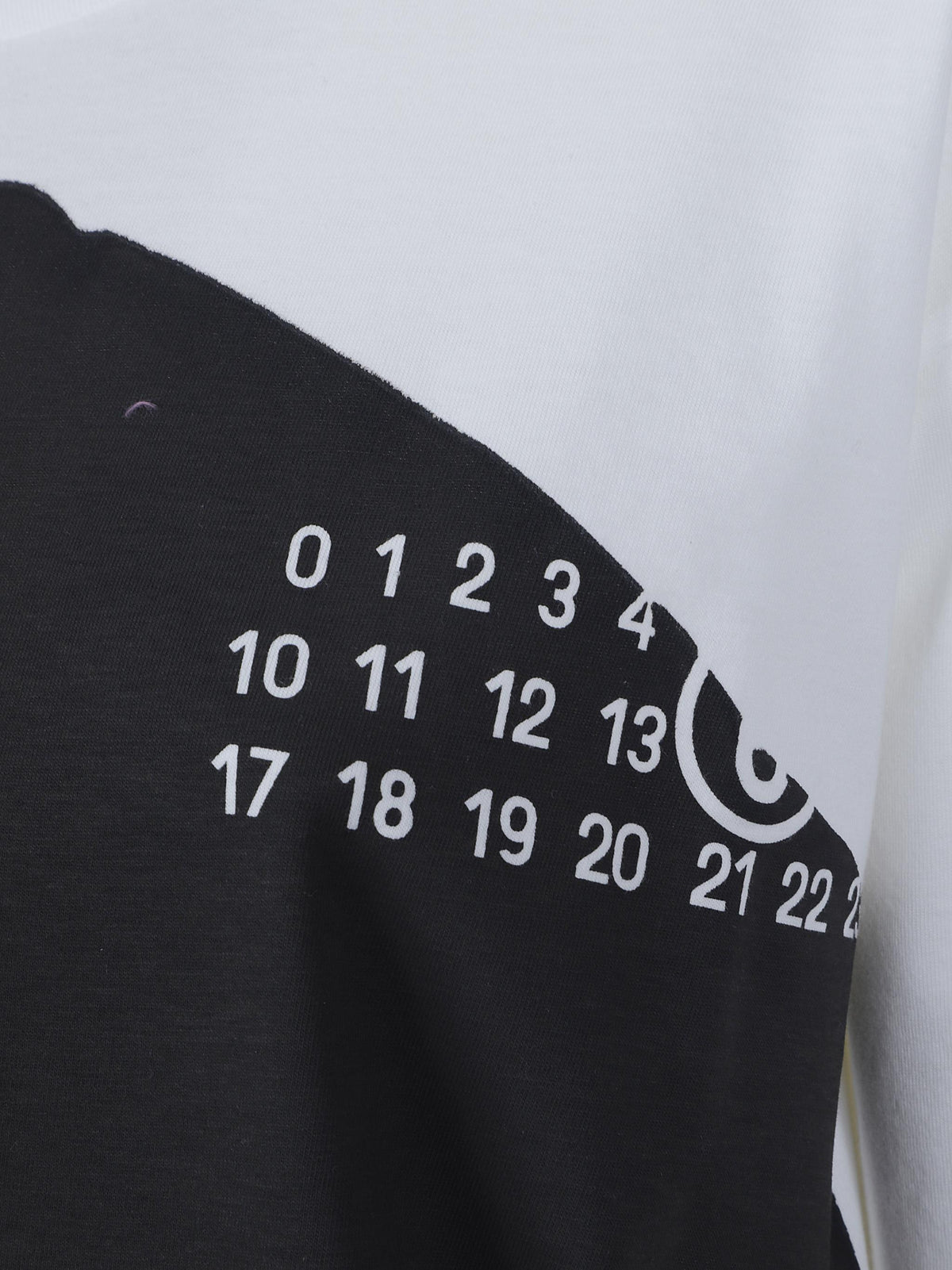 Asymmetric-panel cotton t-shirt