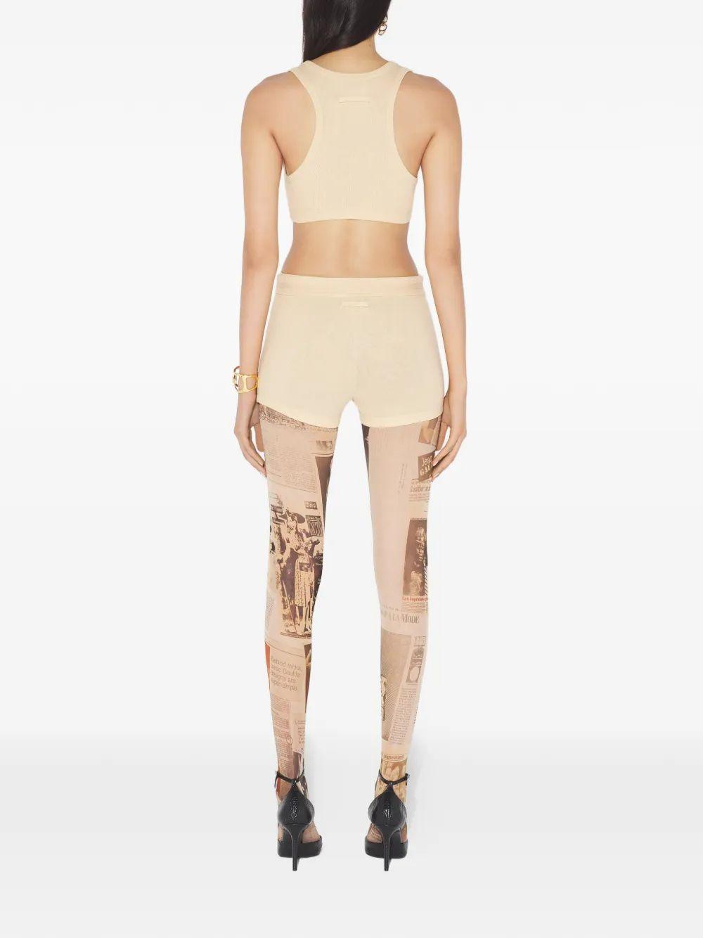 The beige gaultier patch bra