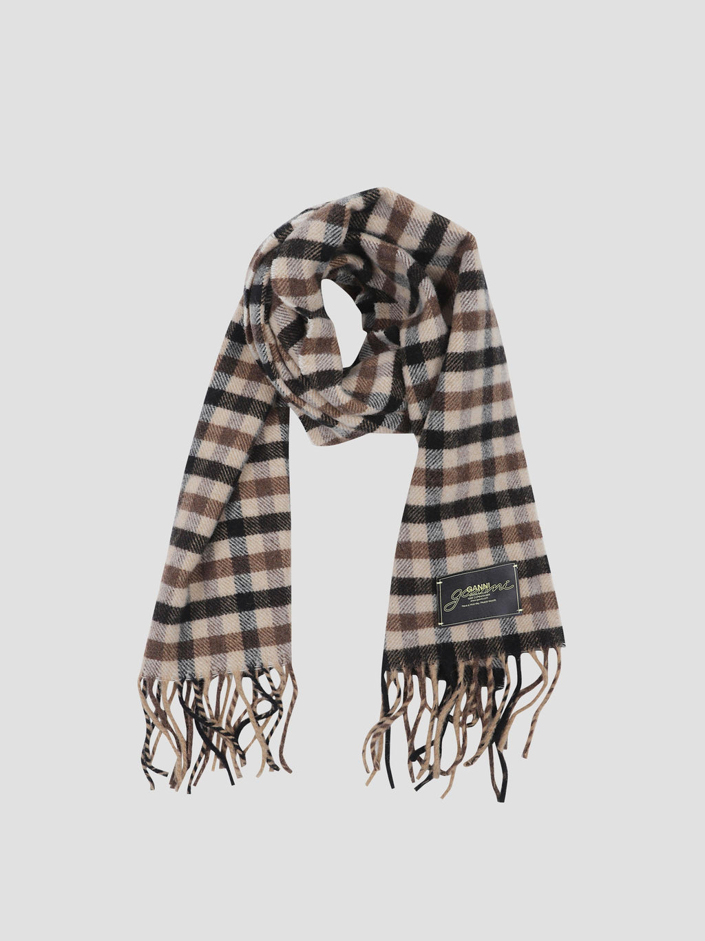 Graphic wool scarf