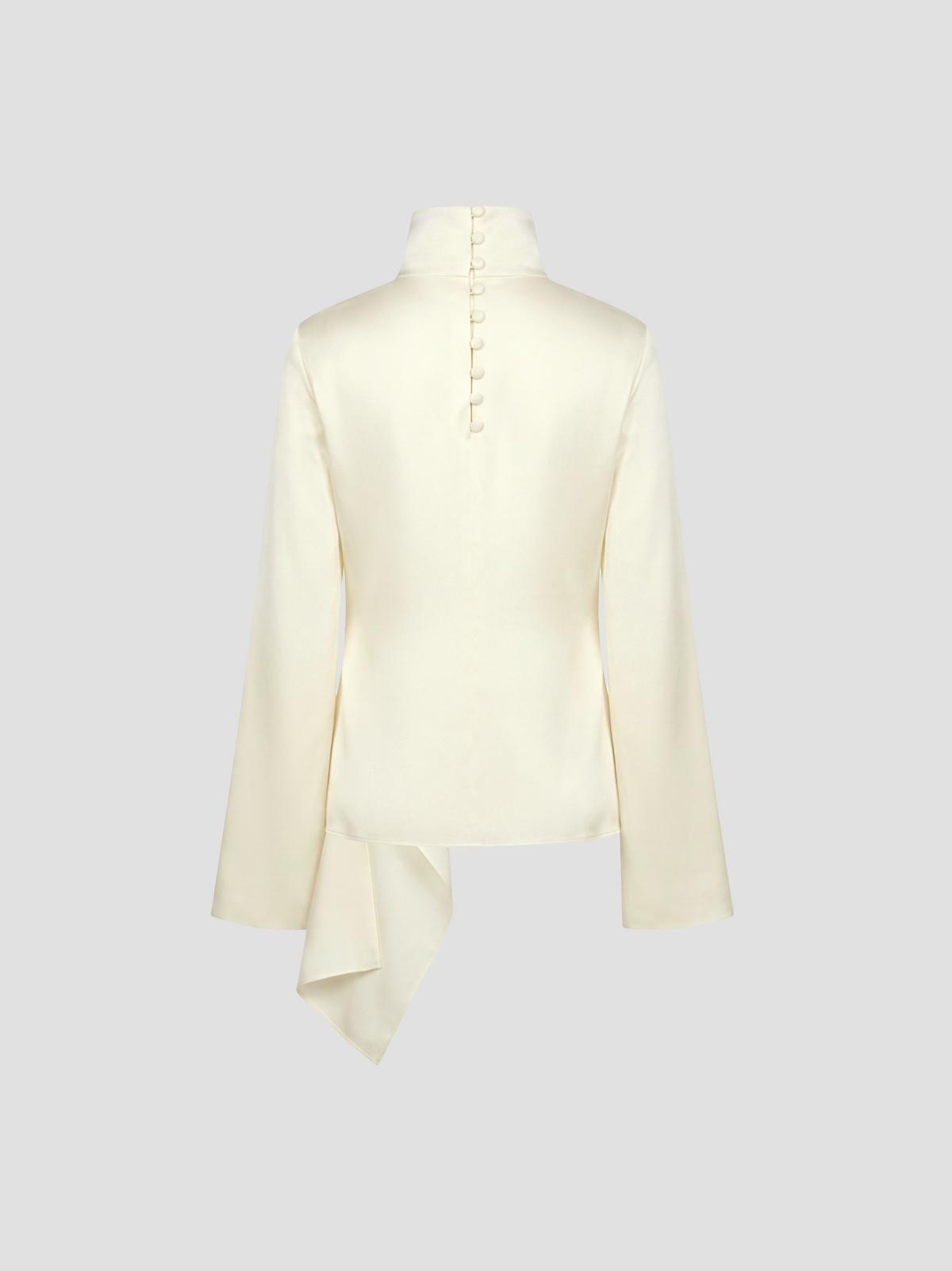 Silk foulard top