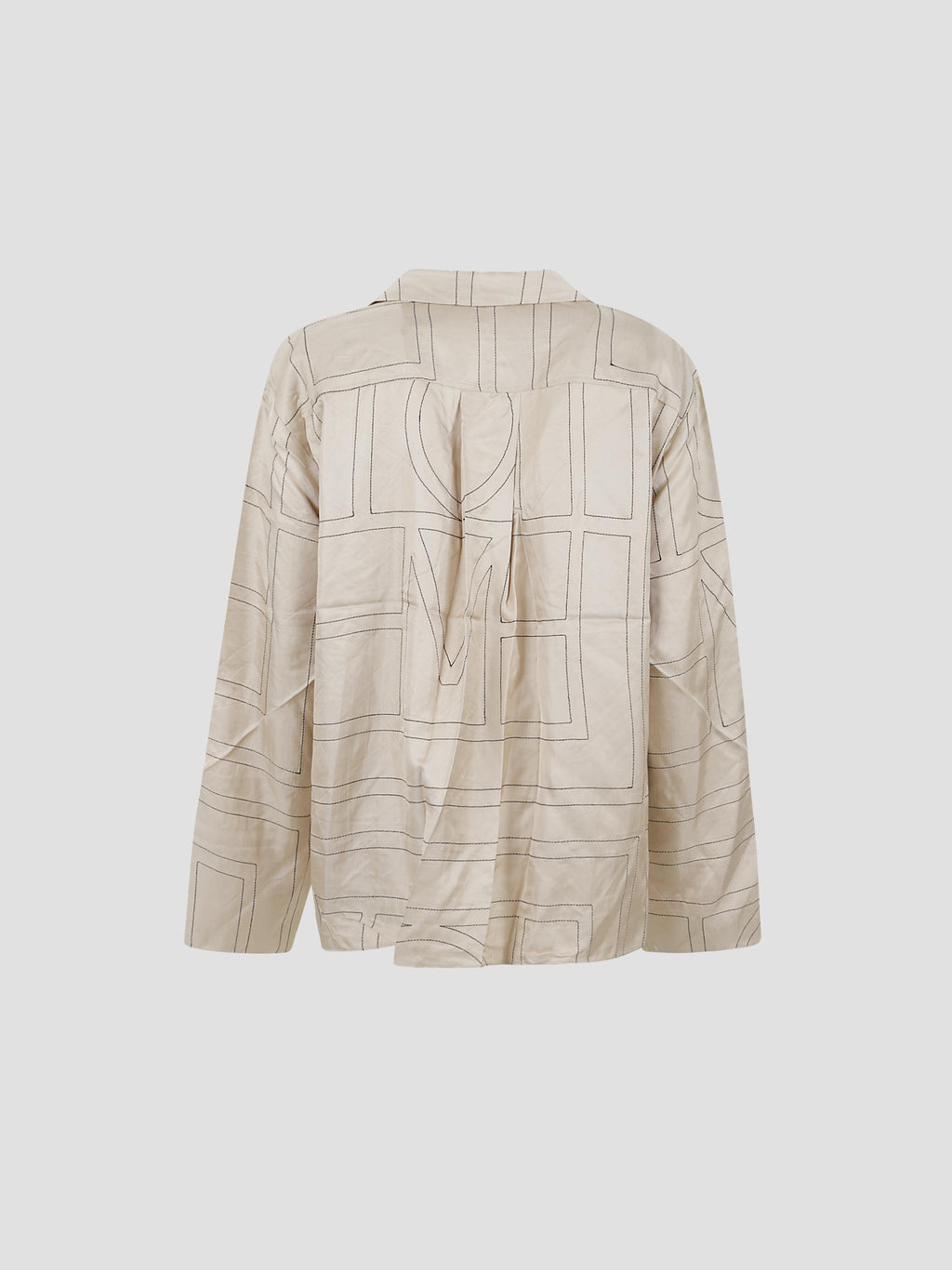 Monogram silk pj top