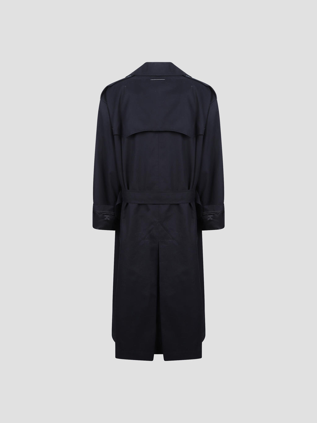 Belted cotton trench coat