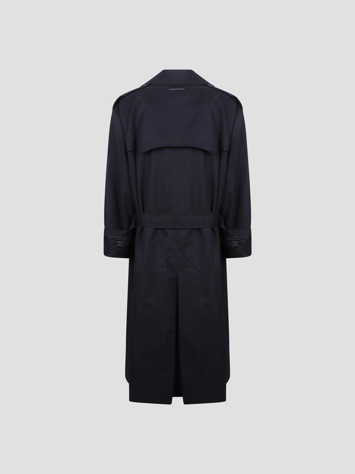 Belted cotton trench coat