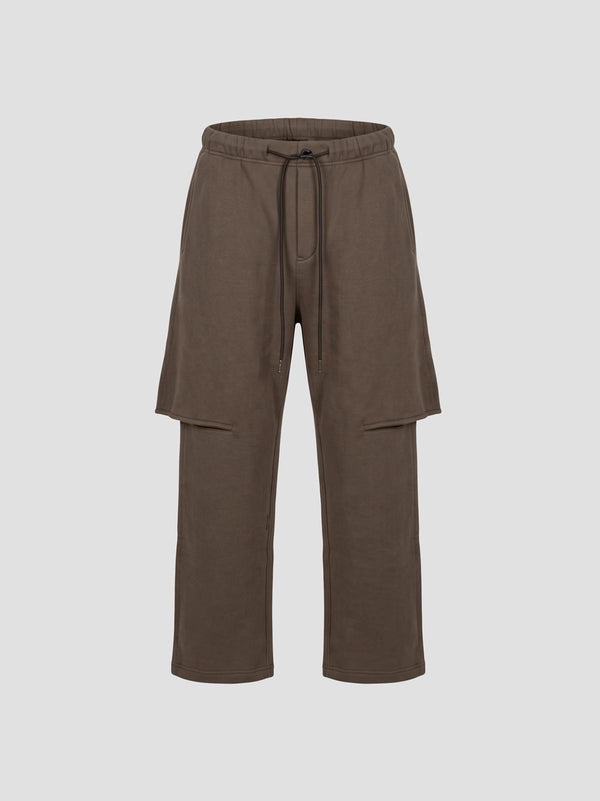 Cotton jersey pants brown