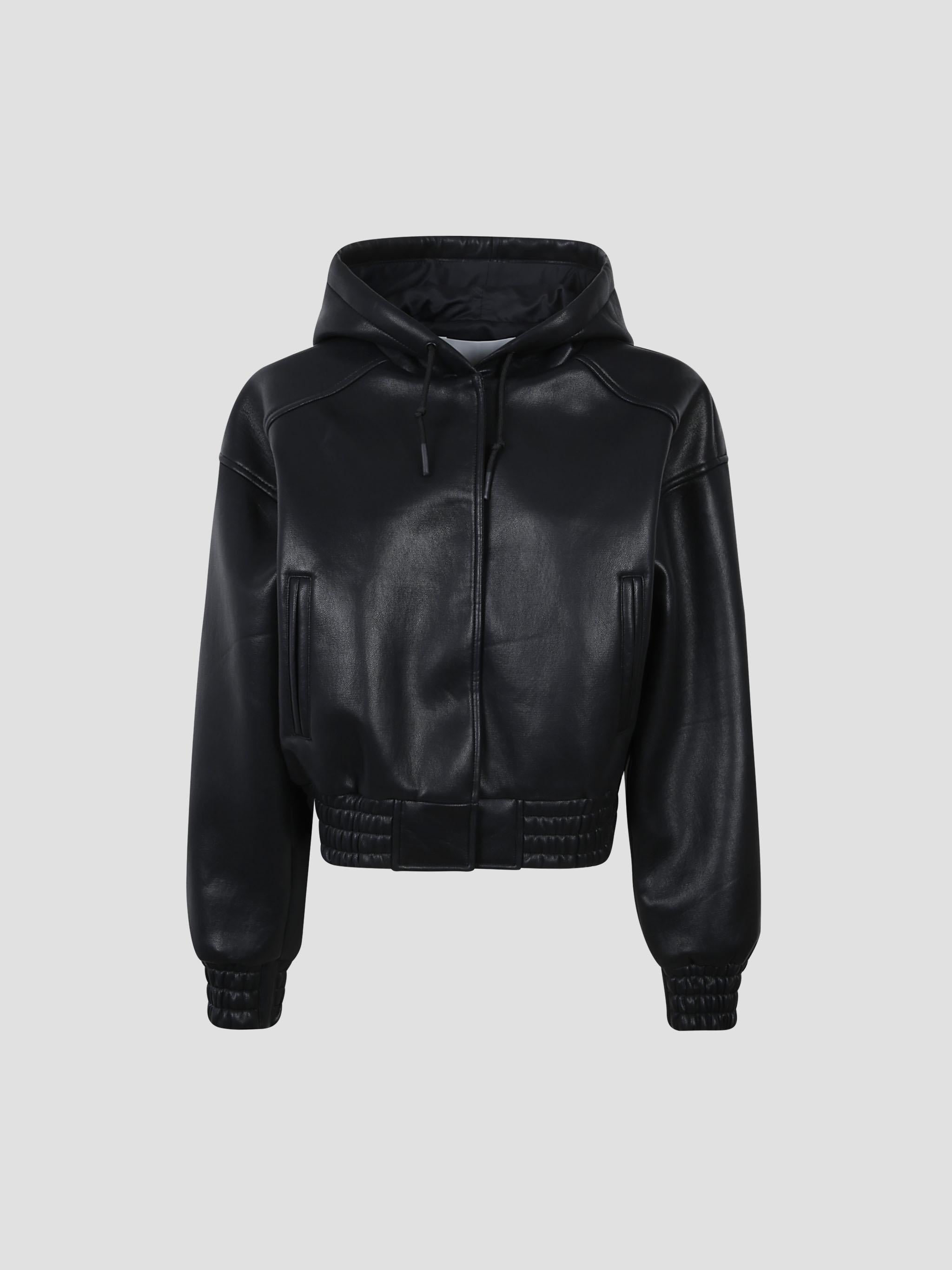 Jackson faux leather bonded bomber