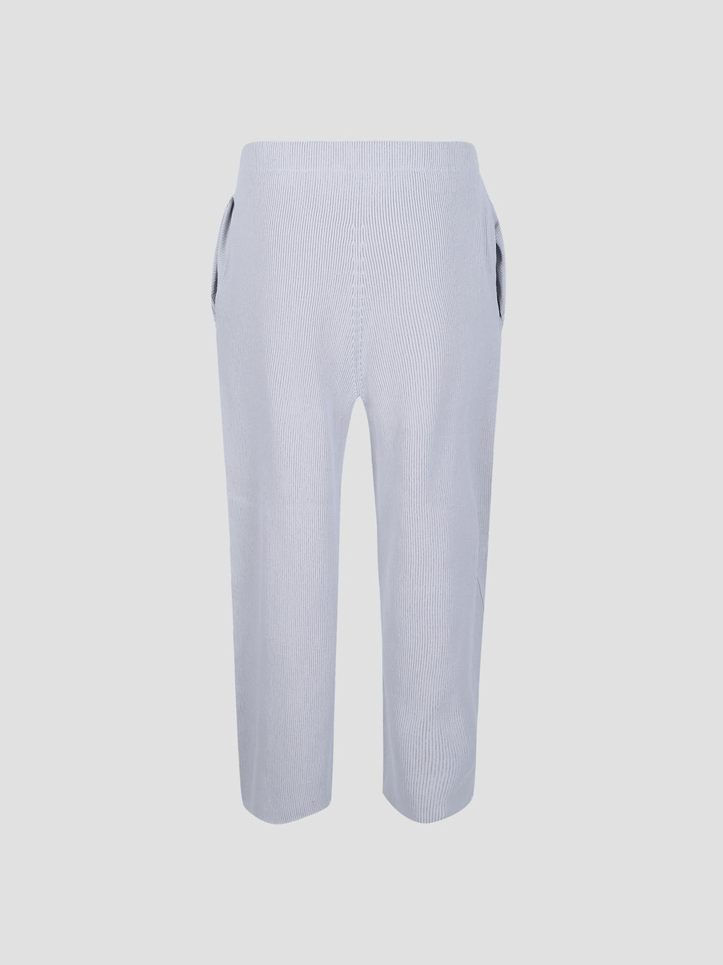 Basic knit pleated trousers