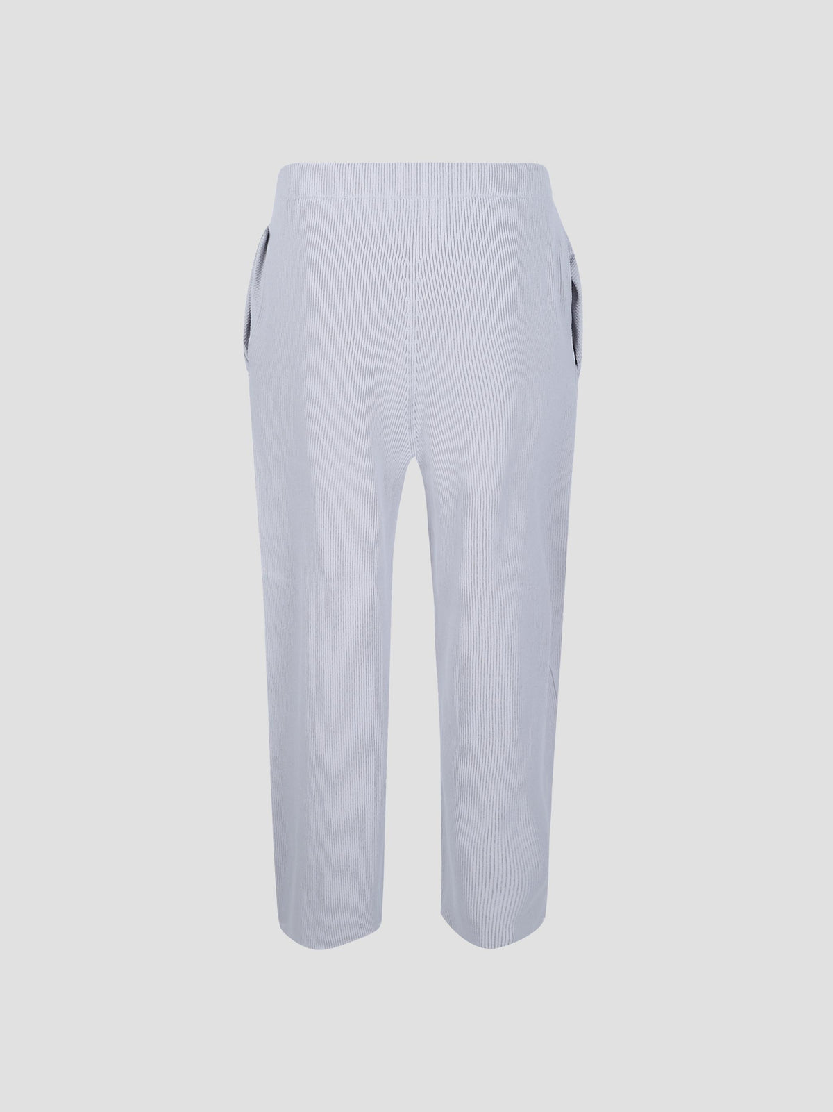 Basic knit pleated trousers