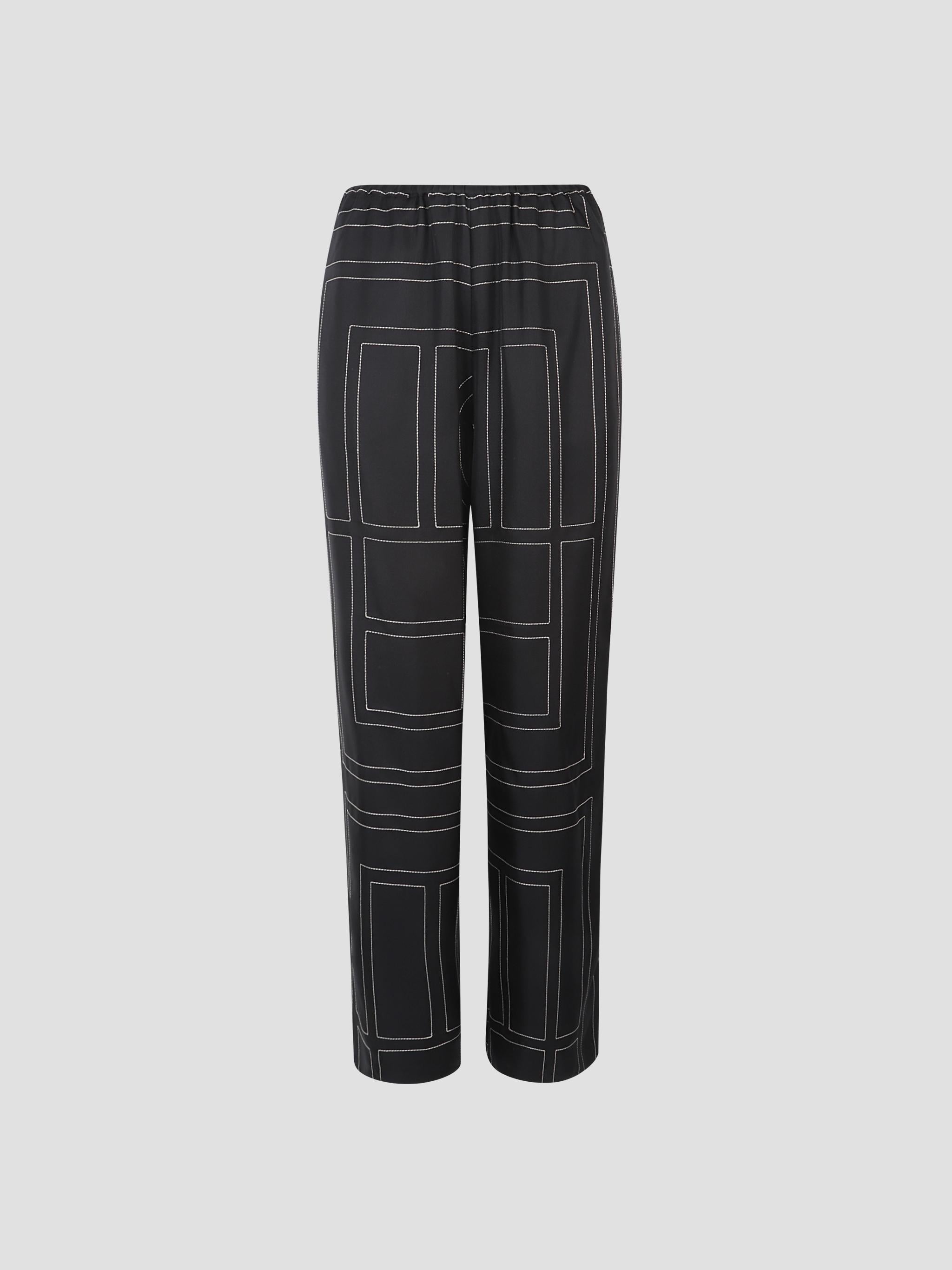 Monogram silk pj bottoms
