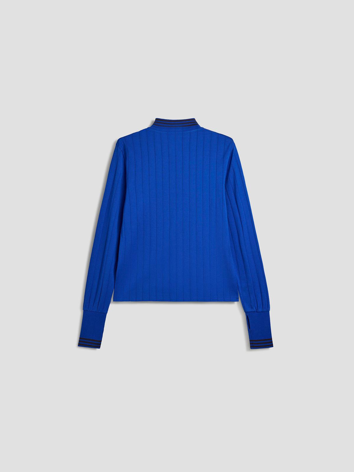 Wales bonner ribbed knit football top royal blue