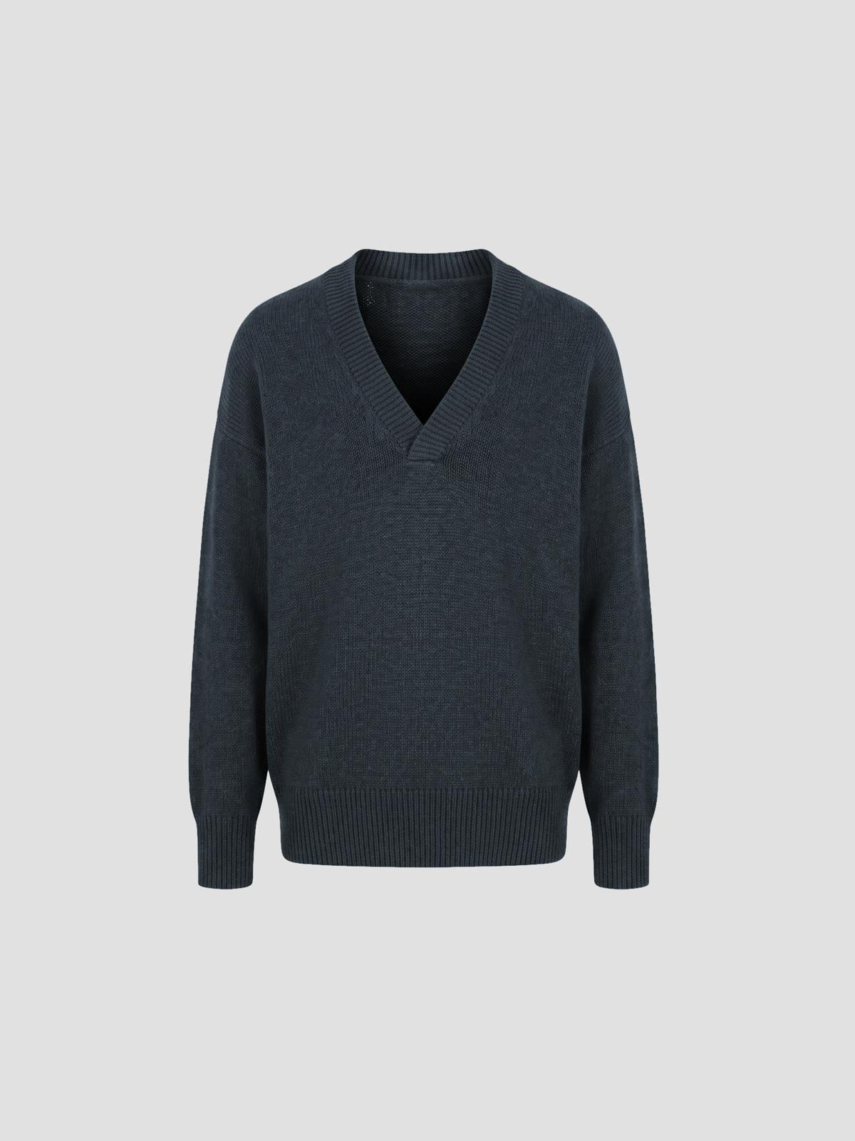 Raise v-neck sweater