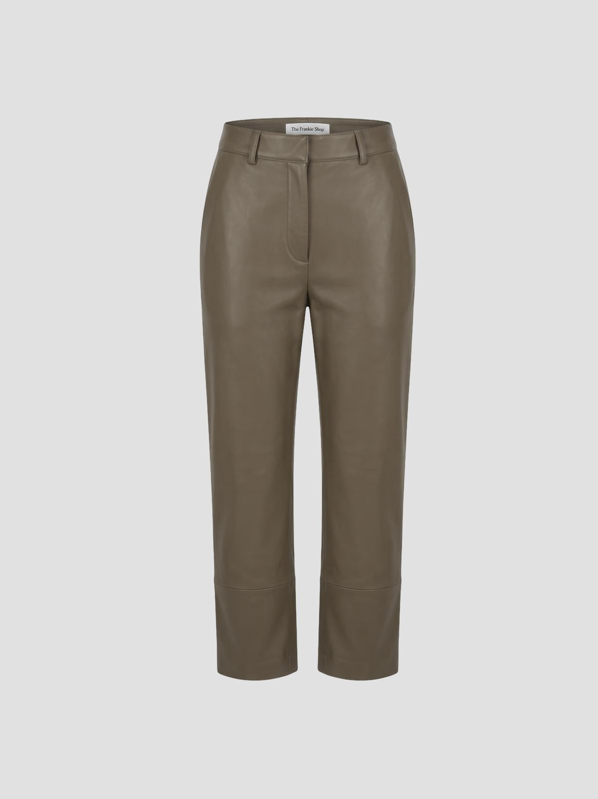 Lior leather capri pants