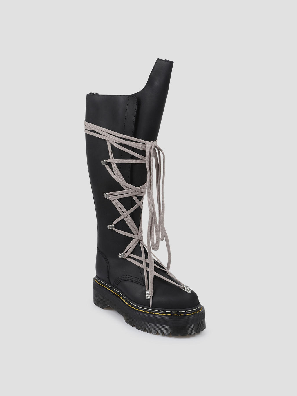 Rick owens dr martens quad sole pentalace boot