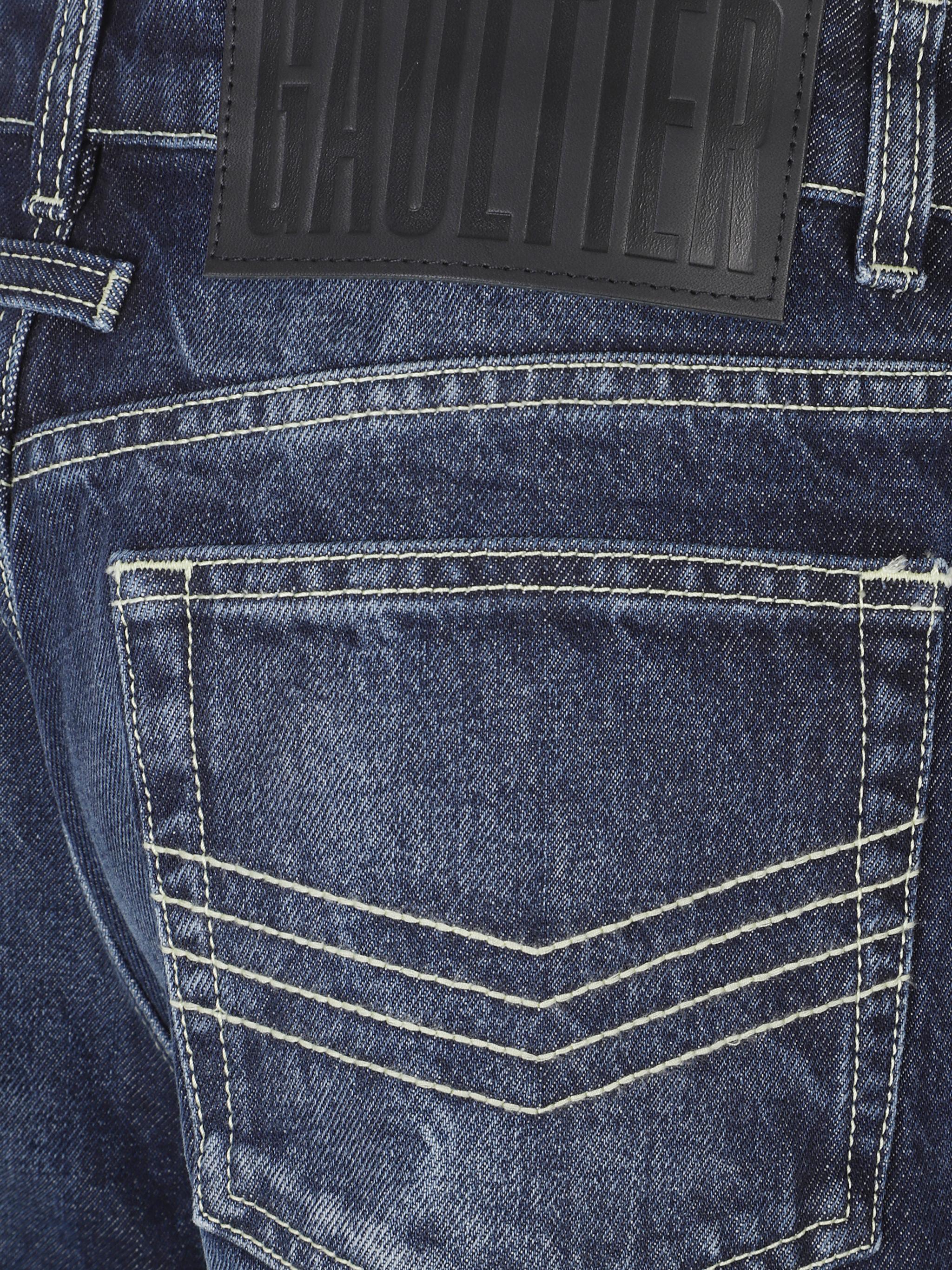 Denim trouser with cut out