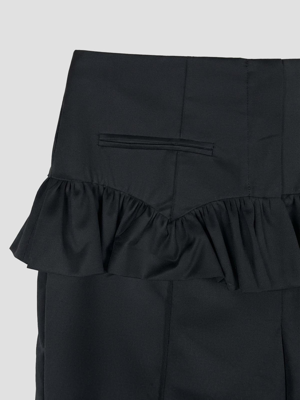 Calendered wool skirt pants