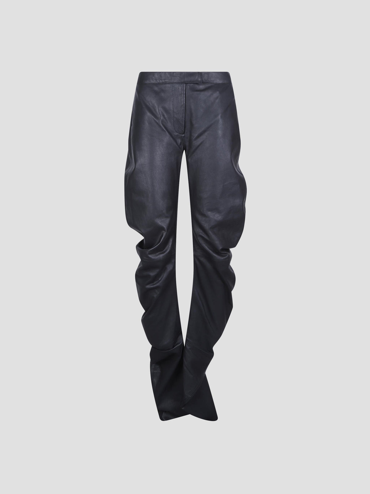 Jessa ruched leather trousers
