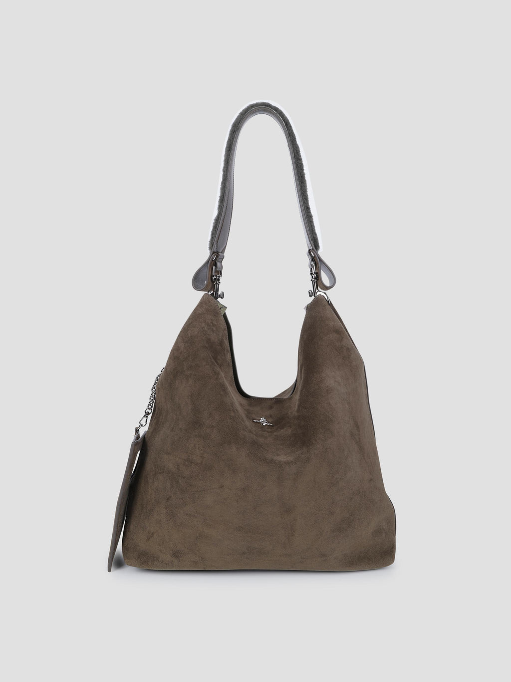Lottie large suede shoulder bag