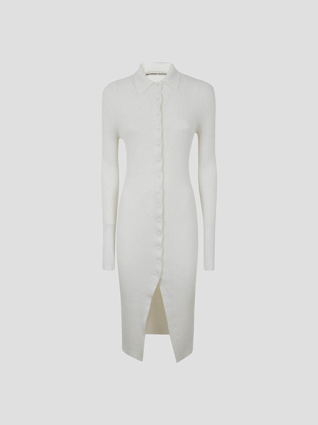 Neith longsleeve rib silk dress