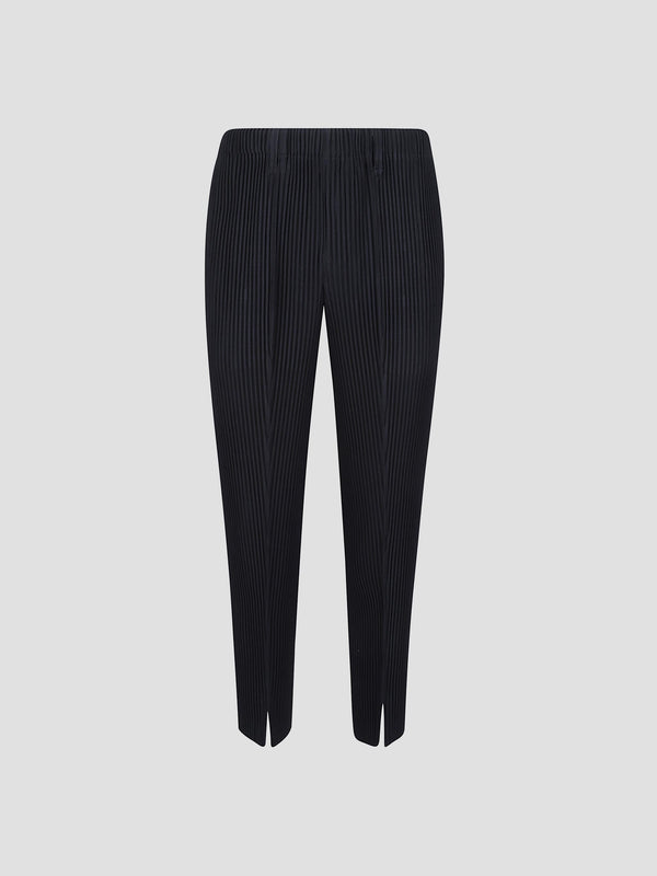 Tailored pleats 1 slit-hem trousers
