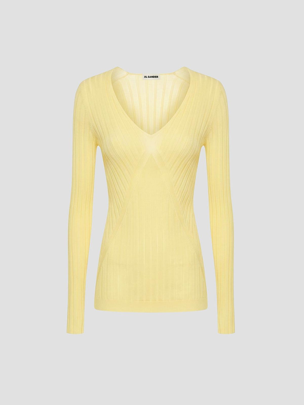 Jil Sander Rib knit top in yellow