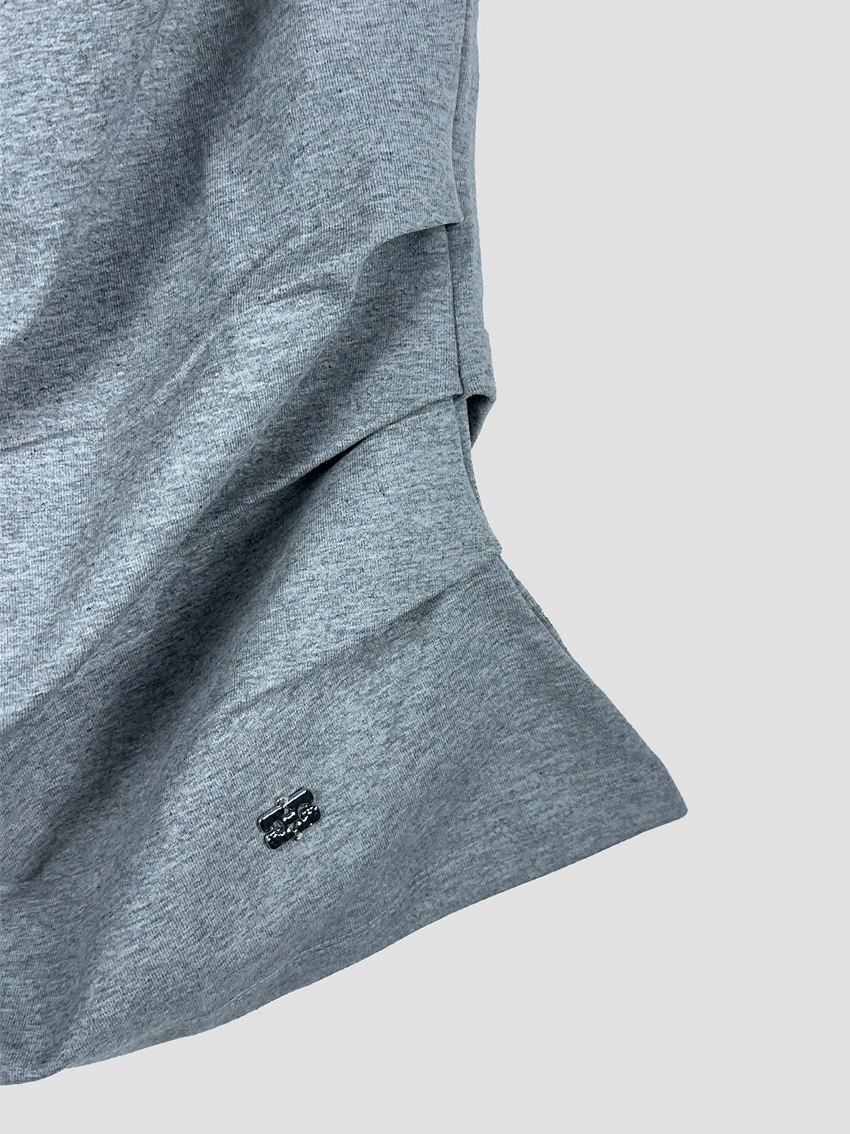 Stretch heavy jersey draped blouse
