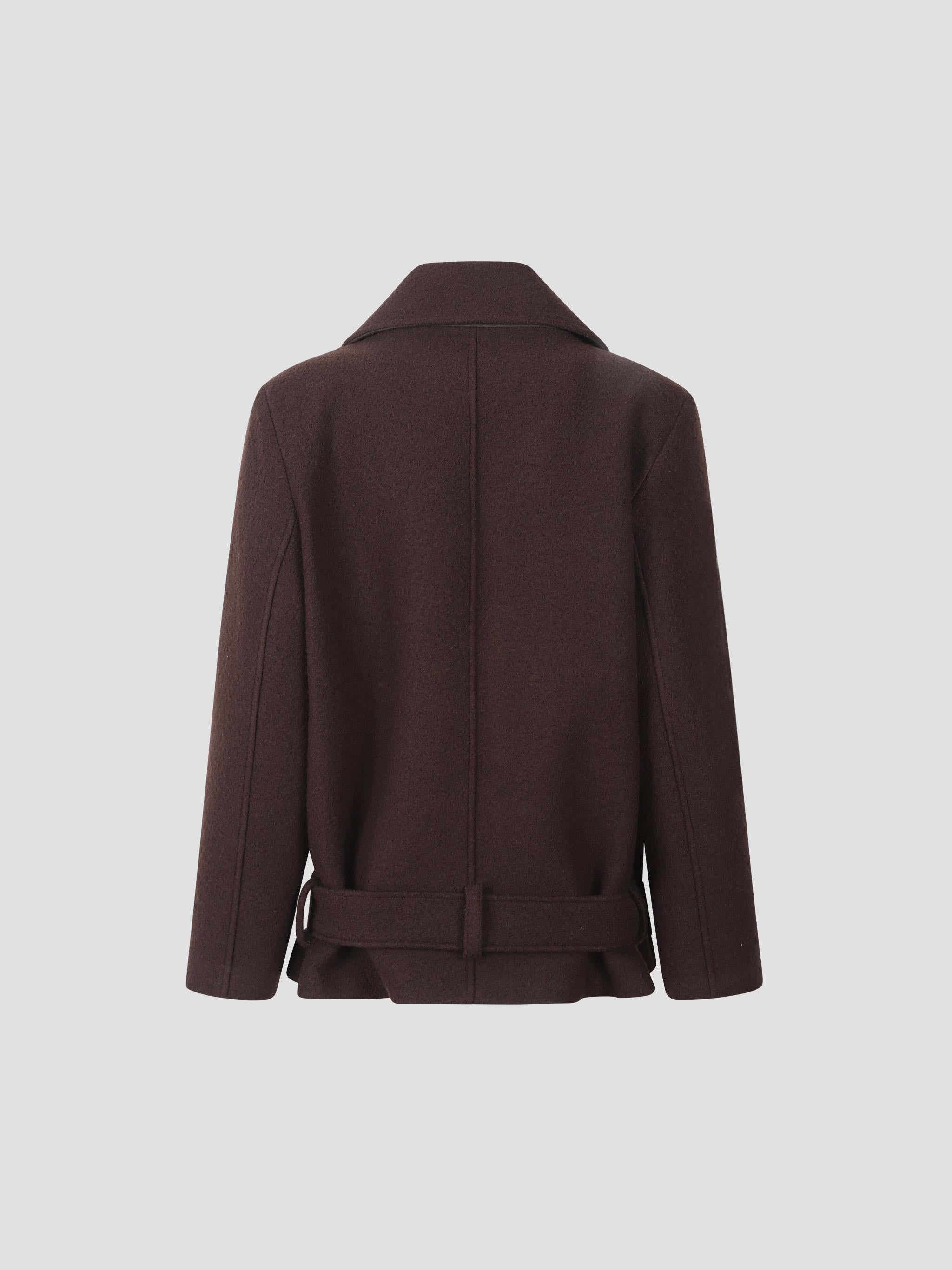Scothern brushed wool peacoat